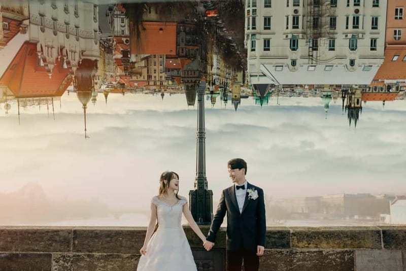 Cinematic Photoshoot Experience in Prague - Rudolfinum and the Vltava riverfront