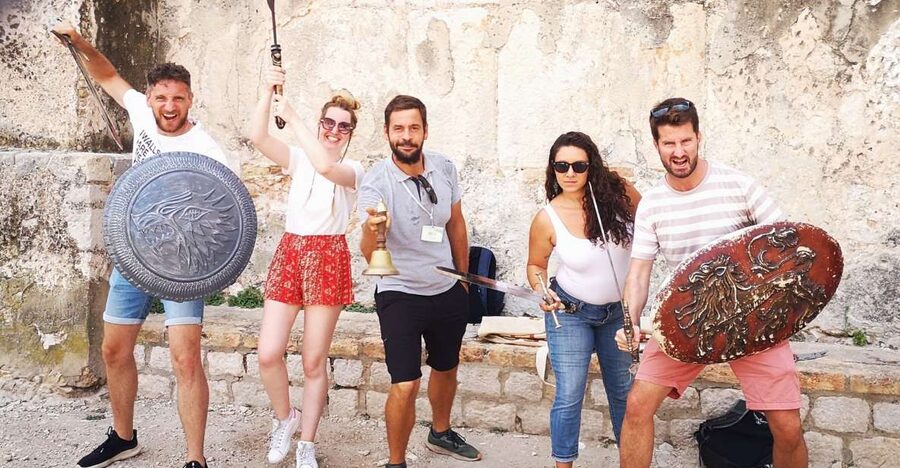 Dubrovnik: Game of Thrones Extended Tour - Starting at Pile Gate with a Lannister banner
