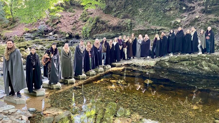 From Dublin: Game of Thrones Winterfell Locations Tour - Inch Abbey and the King in the North moment