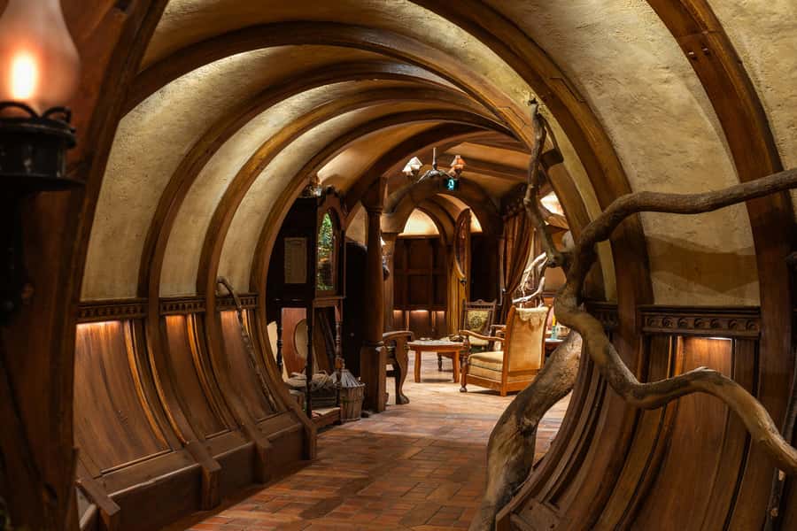 Hobbiton Movie Set Tour to Blue Springs and Waitomo caves - Hobbiton’s round doors and movie magic