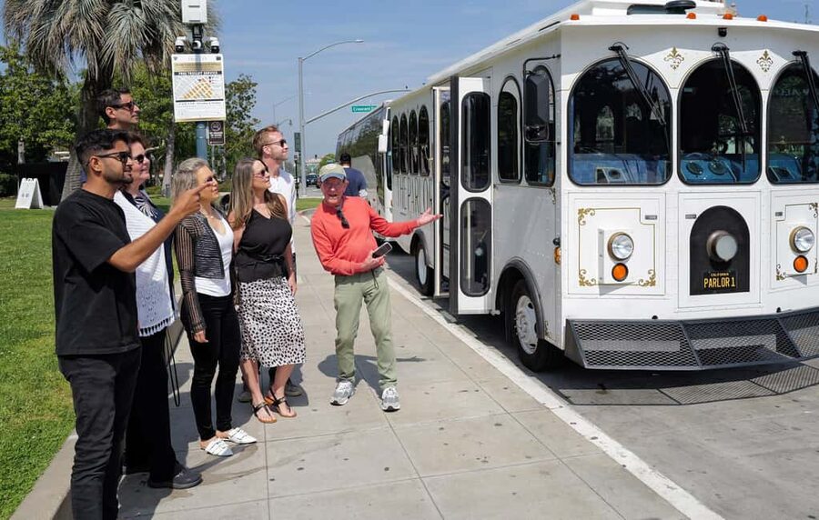 Los Angeles: #1 Trolley Bus Hollywood Sightseeing Tour - Climbing through the Hollywood Hills