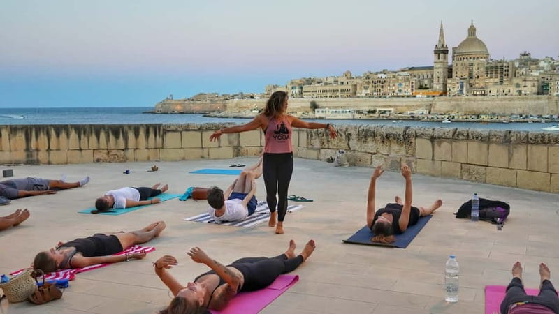 Malta: Game of Thrones Location Yoga Class - The concrete, towel, and mat question