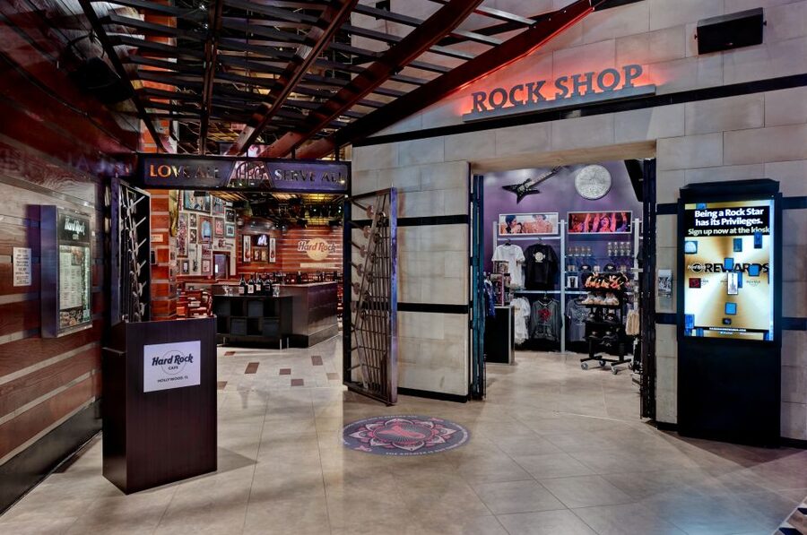 Meal at the Hard Rock Cafe Hollywood Florida - Picking between the Acoustic Rock and Electric Rock menus