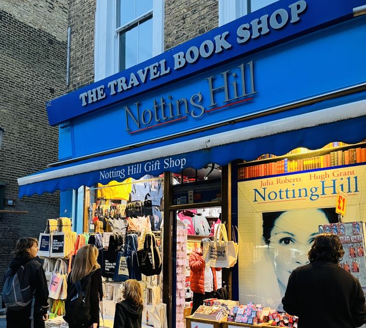 Notting Hill Walk Celebrities and Film Locations- London - The Travel Bookshop and the famous Blue Door