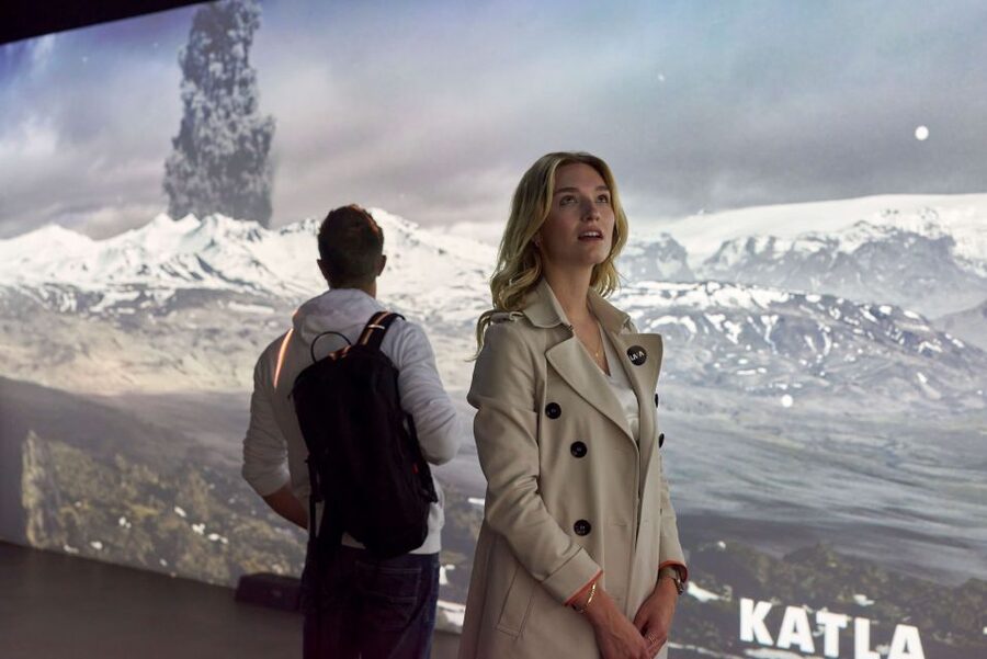Volcano Exhibition and Cinema - Lava Centre Iceland - The Local Volcano section puts names to the horizon